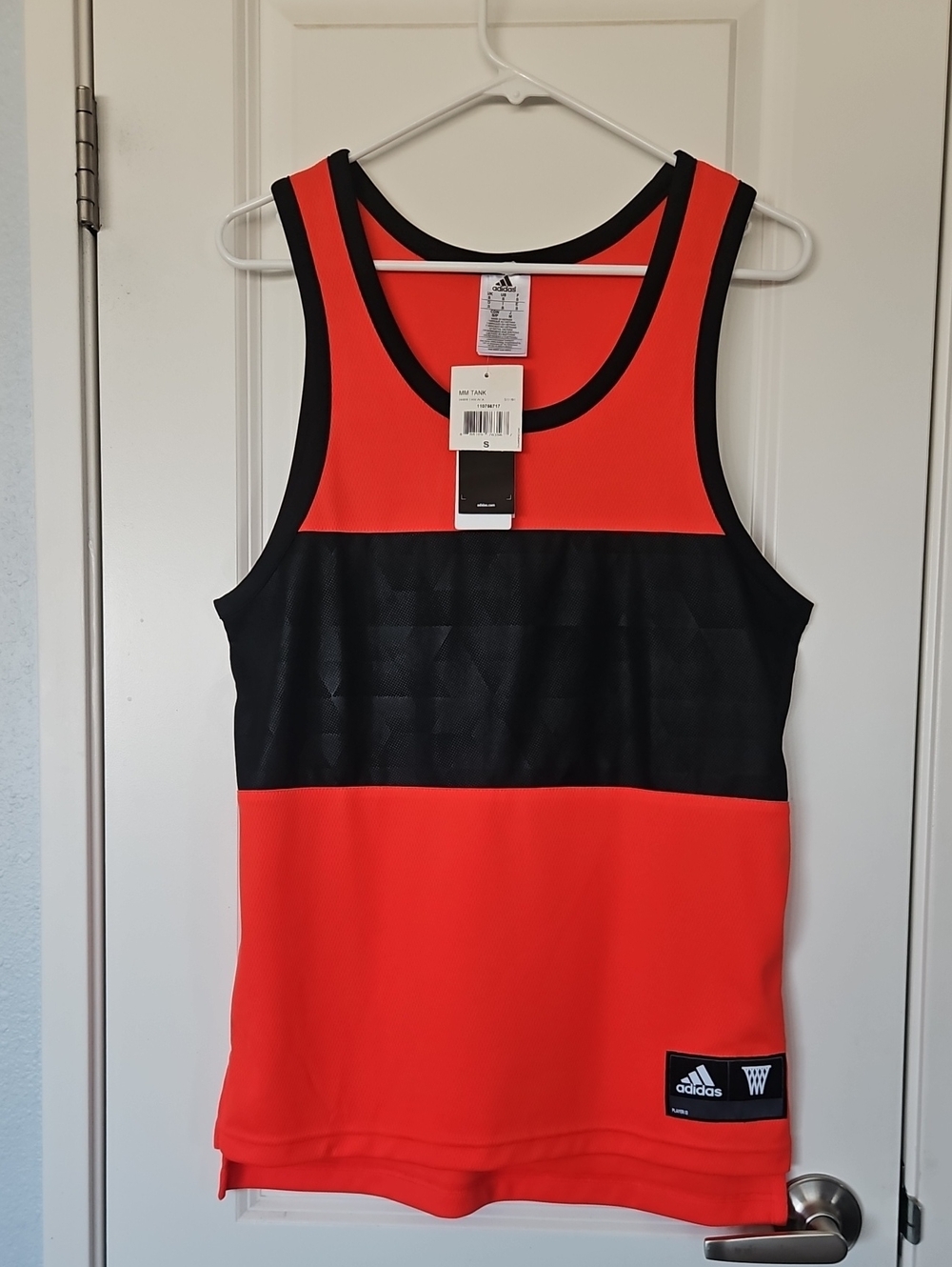 Adidas Red Black Tank Top Men Small